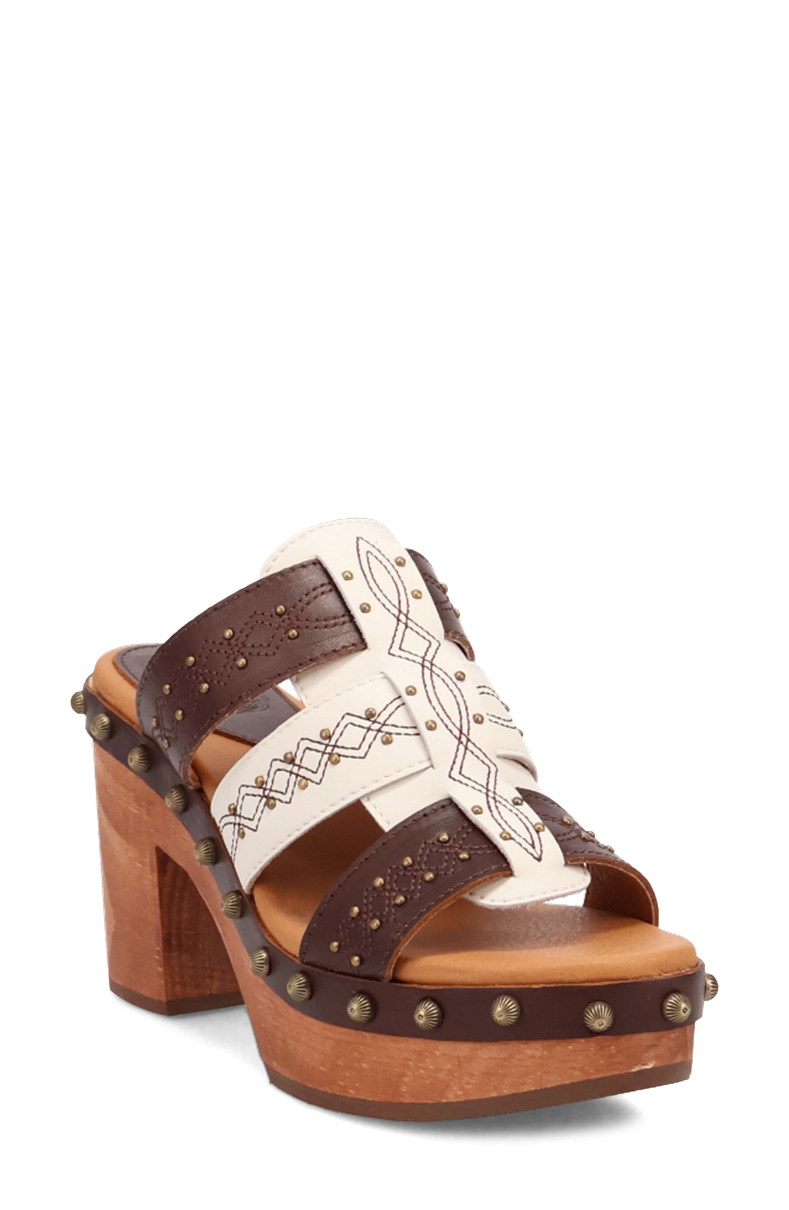 Dingo Chateau Platform Wedge Sandal, Main, color, Brown