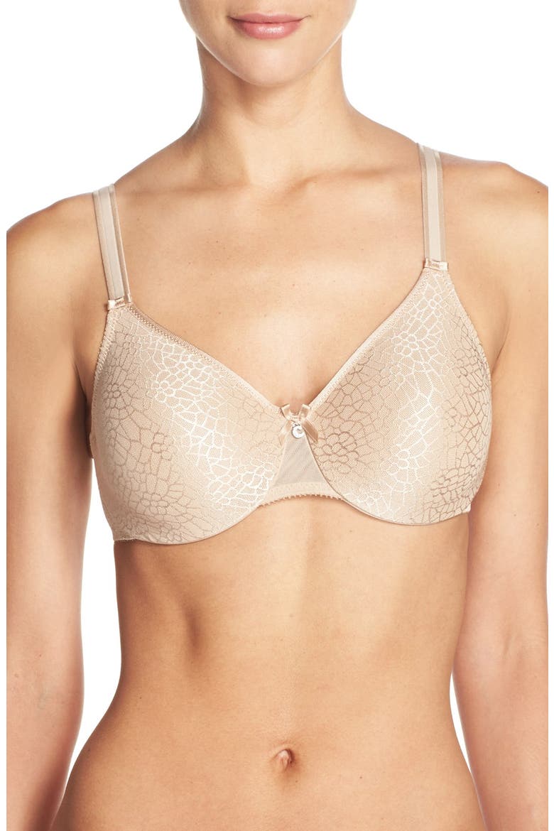 C Magnifique Underwire Minimizer Bra, Main, color, NUDE