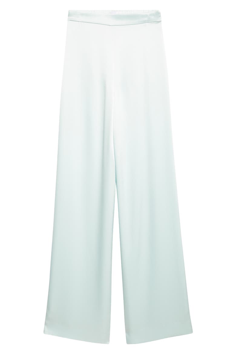 Kate Liquid Satin Pants, Alternate, color, AQUA
