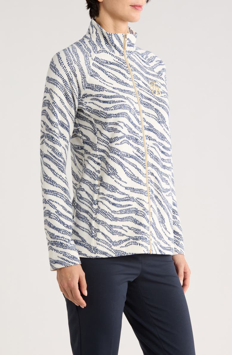 Tommy Bahama Aruba Zebra Front Zip Sweatshirt, Alternate, color, Coconut