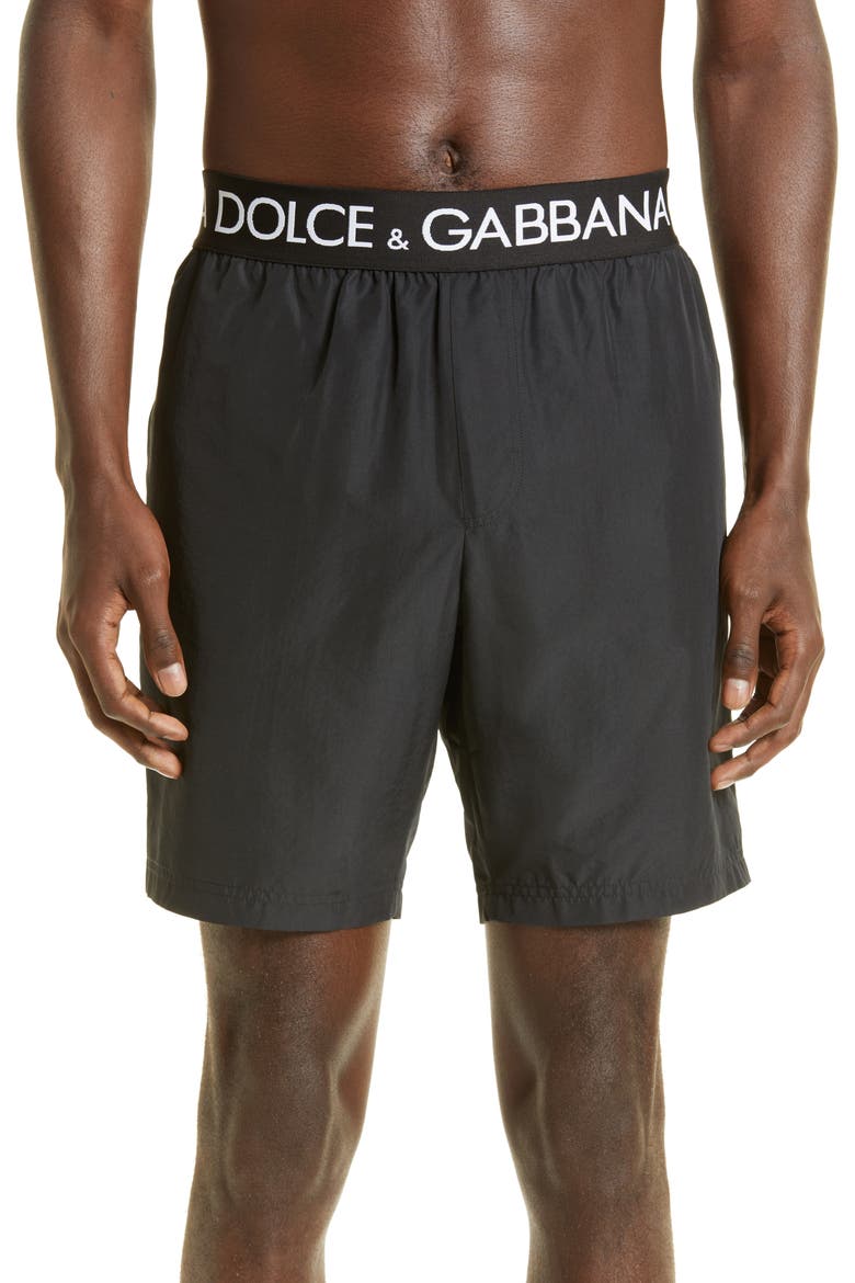 Logo Swim Trunks, Main, color, NERO