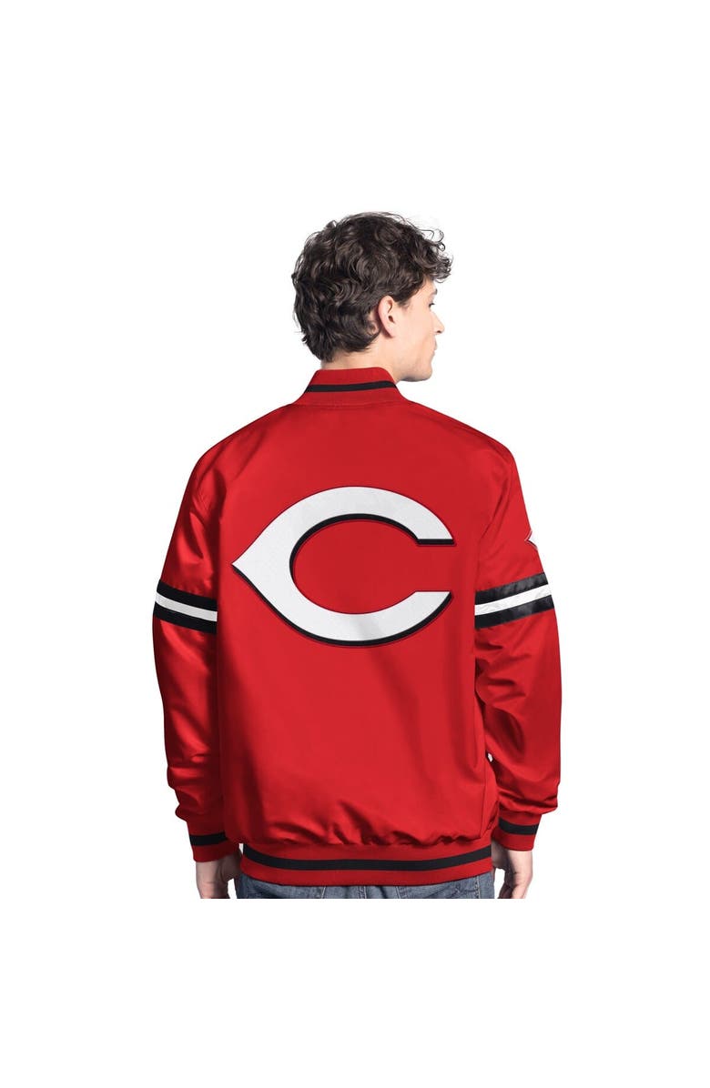STARTER Men's Starter  Red Cincinnati Reds Scout Full-Snap Varsity Jacket, Alternate, color, Red