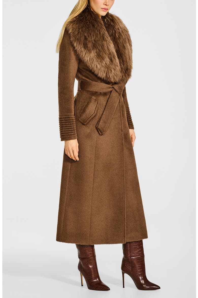 Suri Alpaca Maxi Coat, Alternate, color, CARAMEL