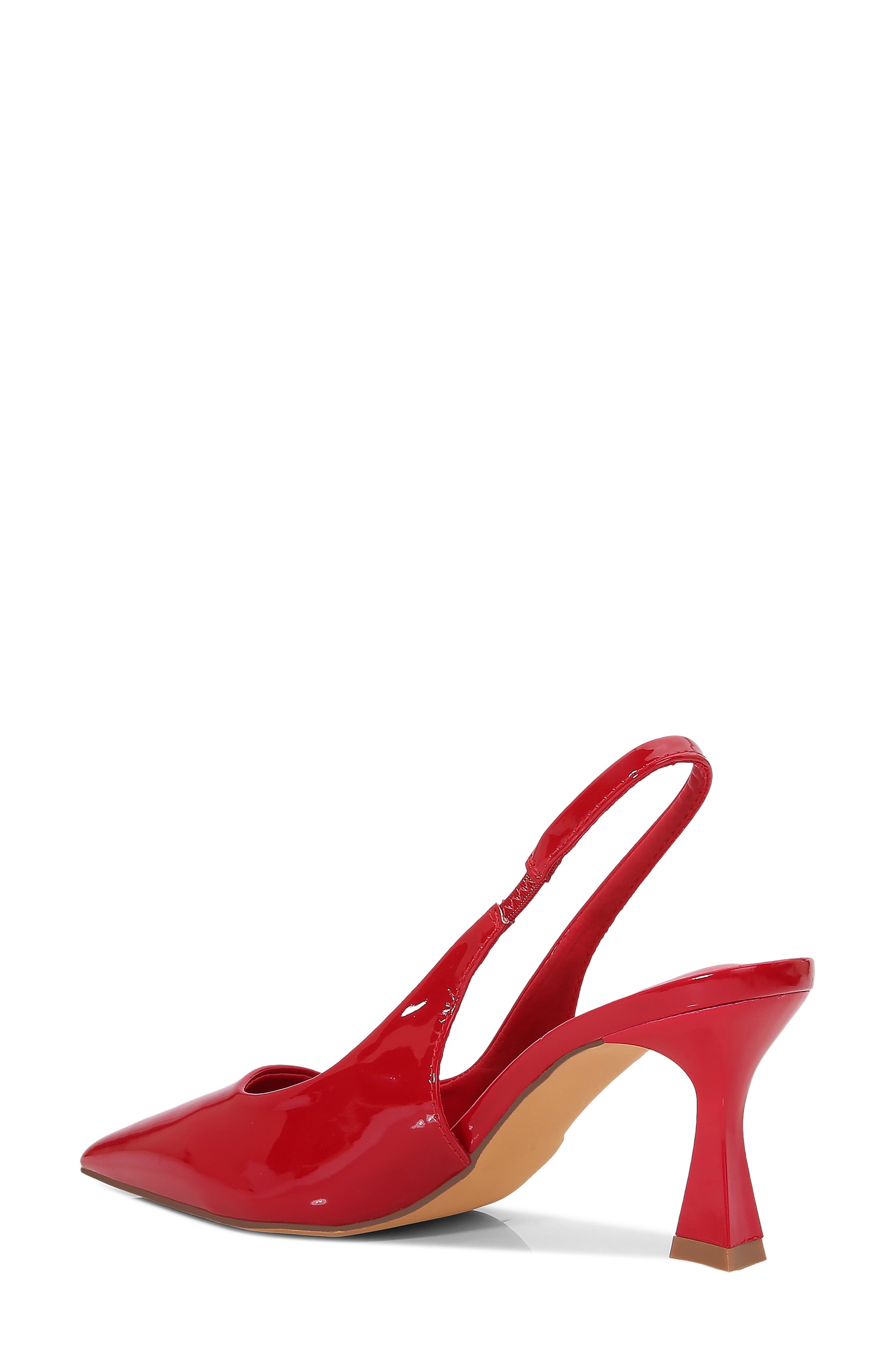 Lily Faux Leather Slingback Pump, Alternate, color, RED