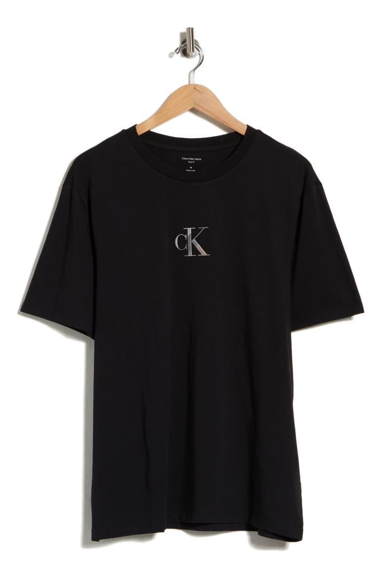 Boxy Fit Short Sleeve Cotton Crew T-Shirt, Main, color, BLACK