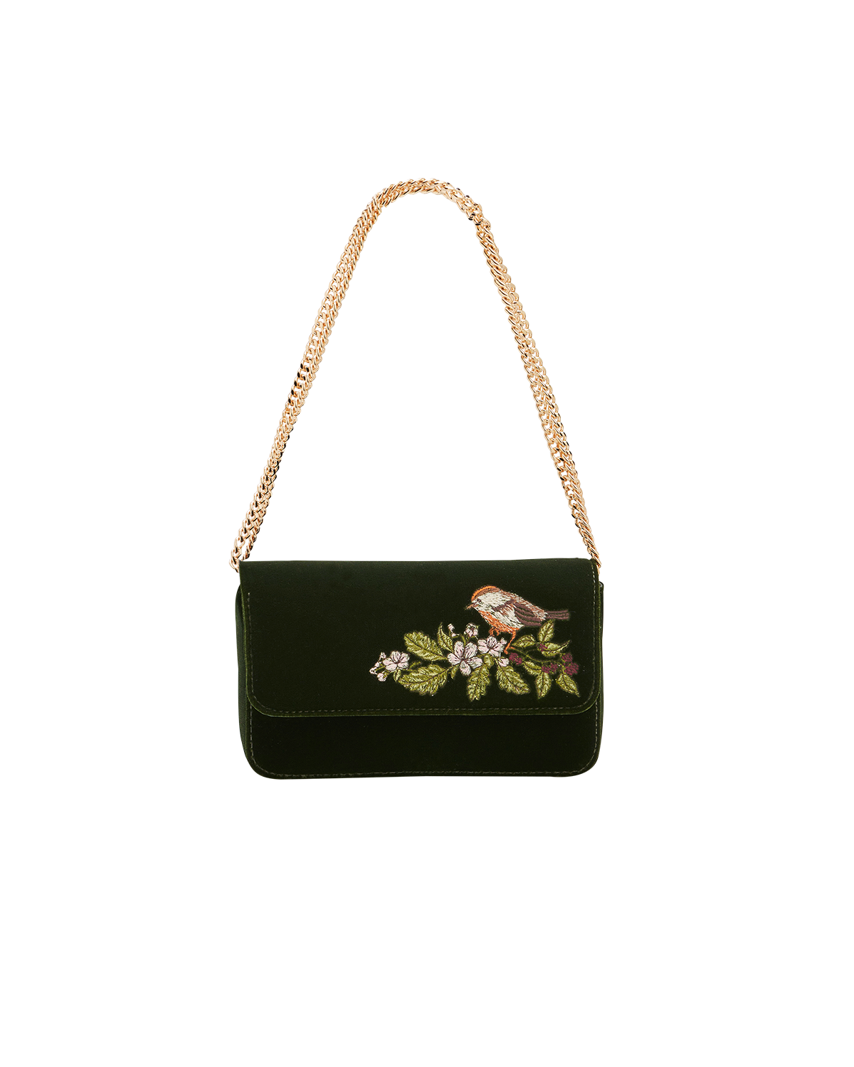 Sophia Wren Embroidered Occasion Purse  Velvet, Main, color, Dark Green