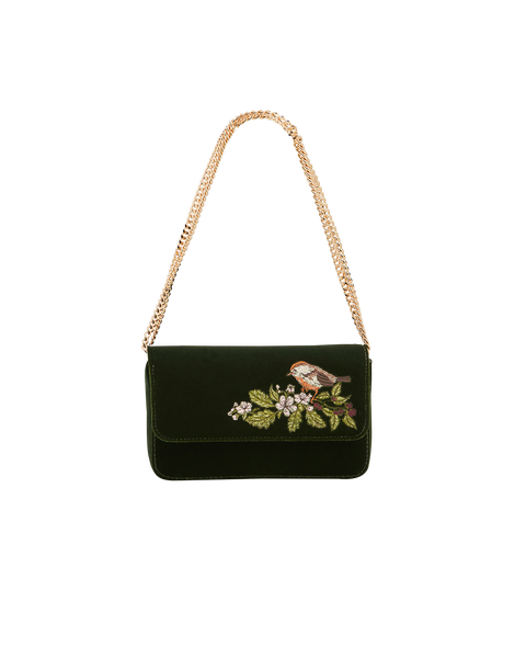 Sophia Wren Embroidered Occasion Purse  Velvet
