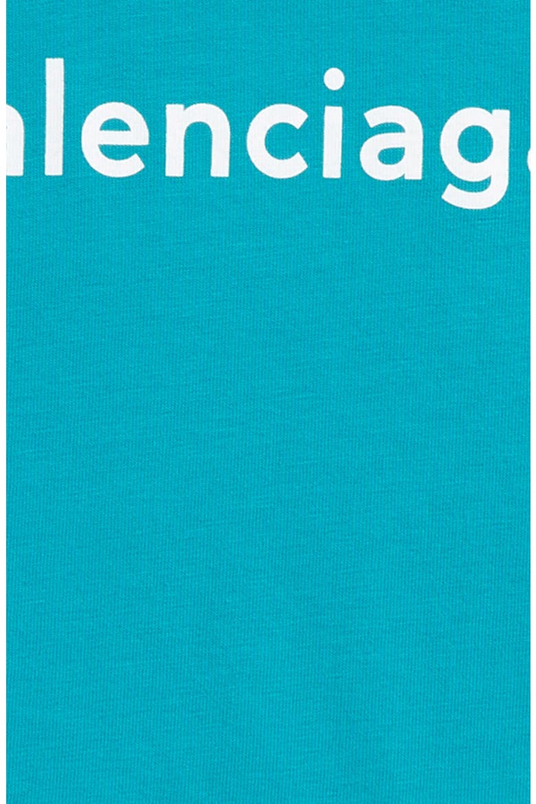 Kids' Logo Graphic Tee, Alternate, color, TURQUOISE/ WHITE