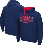 COLOSSEUM Men's Colosseum Navy Ole Miss Rebels Big & Tall Arch & Logo 2.0 Pullover Hoodie