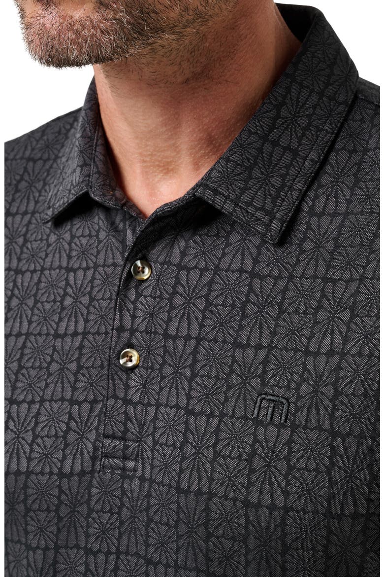 Cabana Floral Jacquard Polo, Alternate, color, EBONY