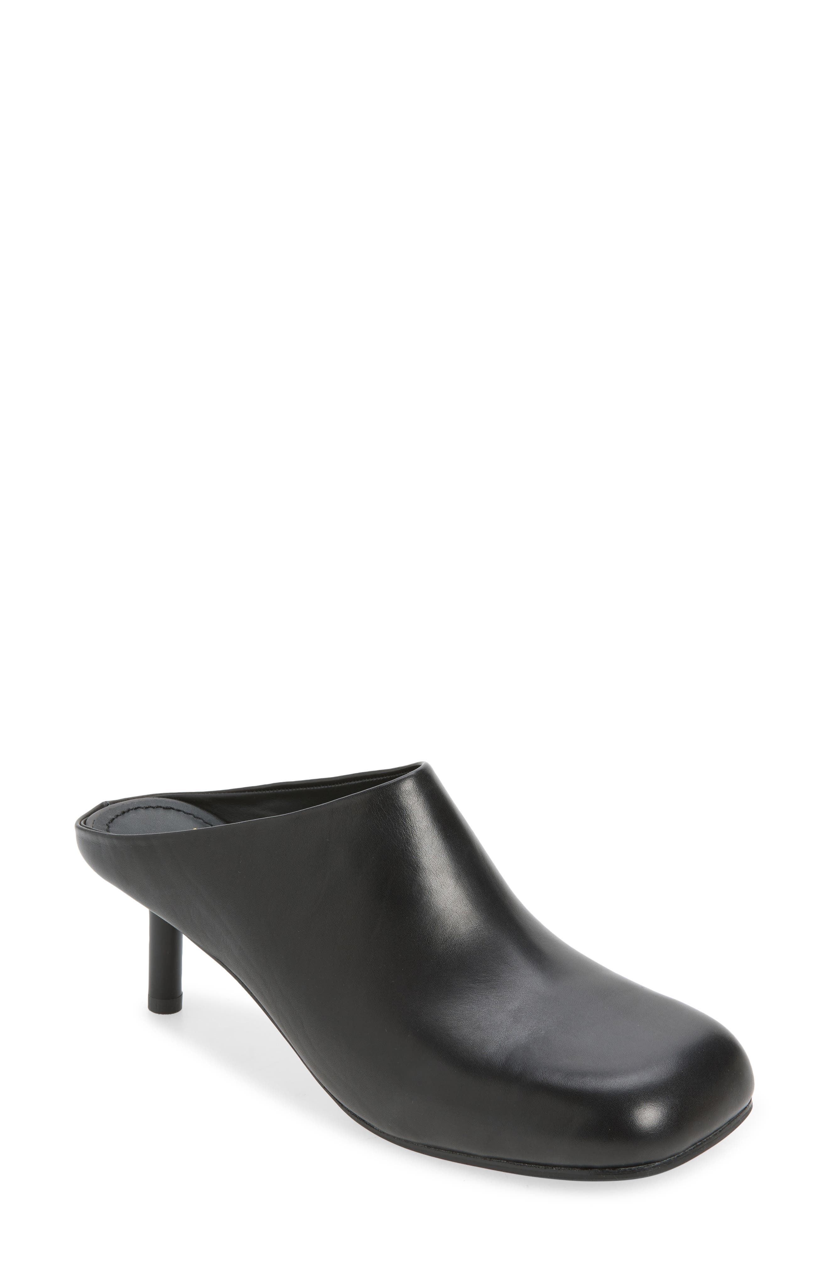 Square Toe Mule, Main, color, BLACK