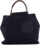Pre-Owned Hermes Cabag Handbag Toile and Leather 32