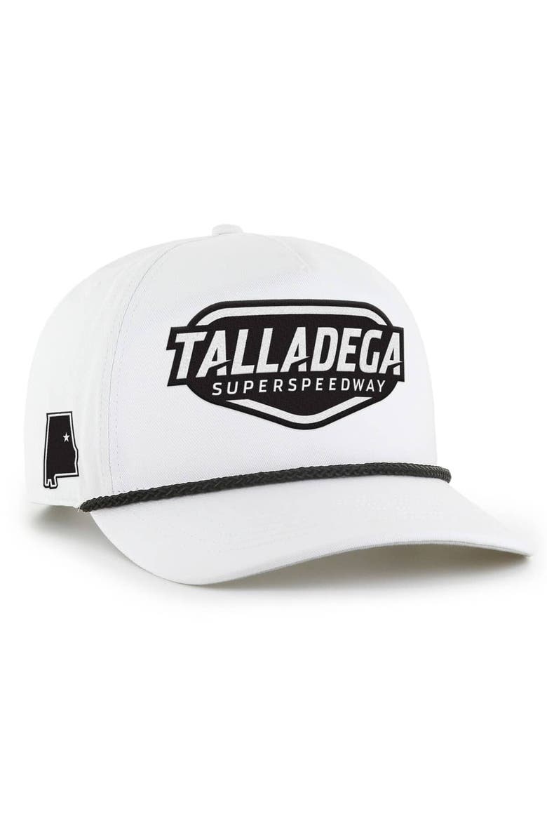 Men's '47 White Talladega Superspeedway Hitch Rope Adjustable Hat, Main, color, White