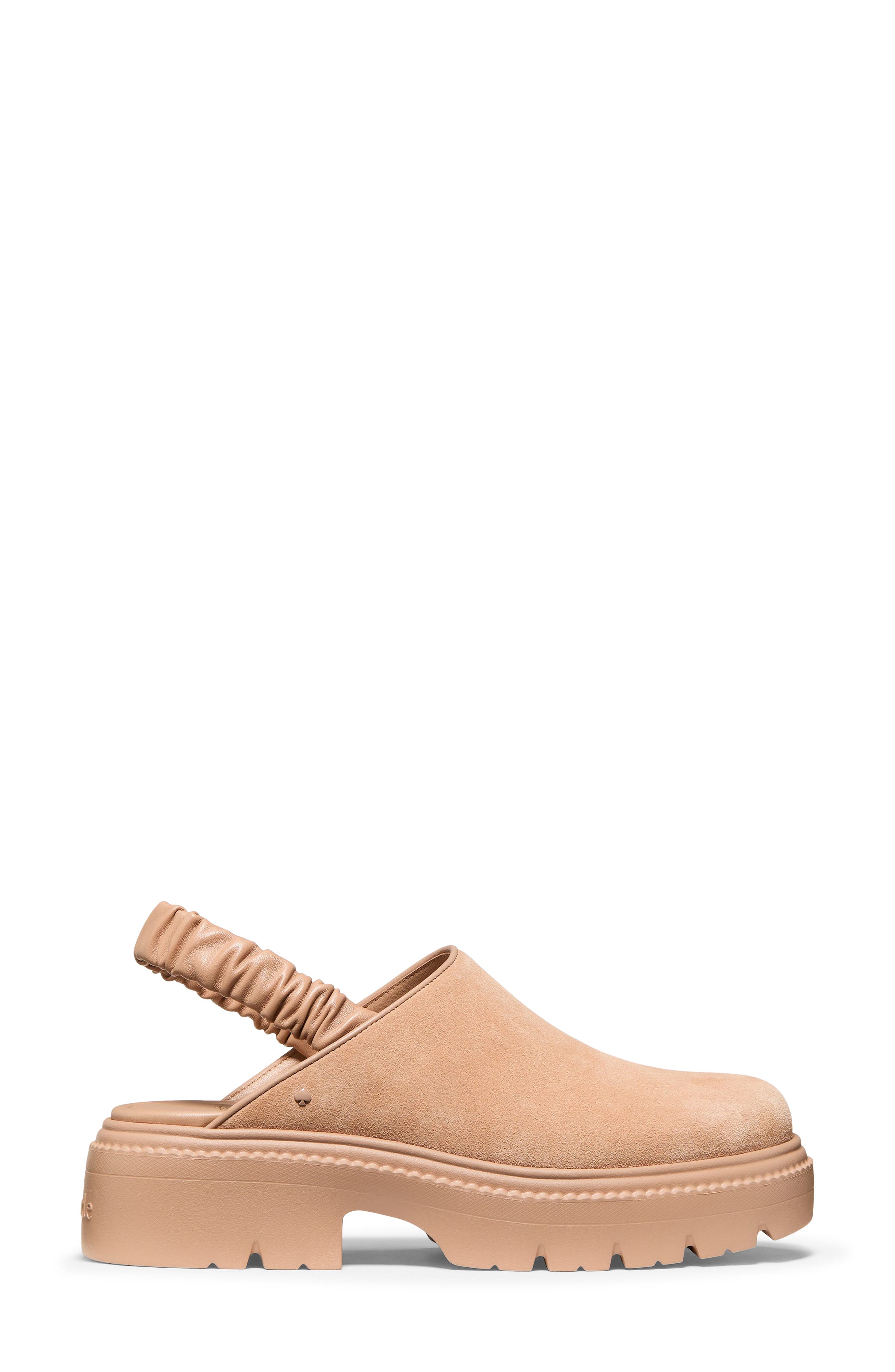 Cosma Slingback Leather Clog, Alternate, color, LIGHT FAWN