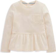 Mini Boden Kids' Long Sleeve Peplum Top
