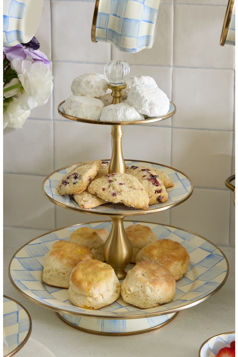 Sky Check Three Tier Sweet Stand, Alternate, color, SKY CHECK