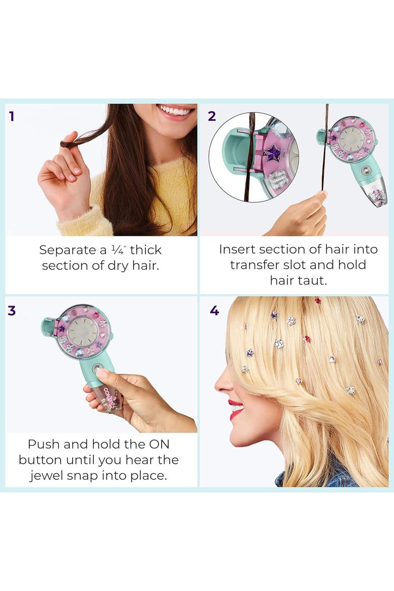 Quick Gems Hair Jeweler Styler, Alternate, color, Turquoise