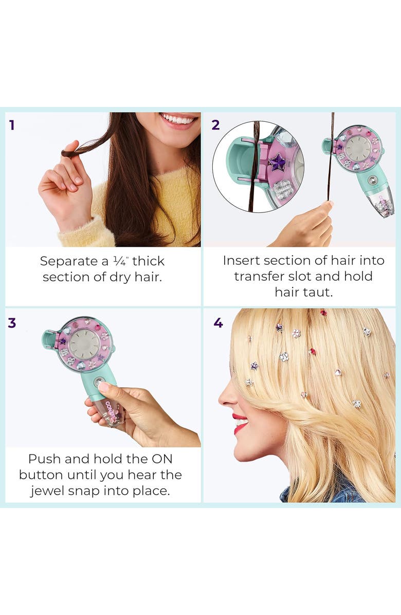 CONAIR Quick Gems Hair Jeweler Styler, Alternate, color, Turquoise