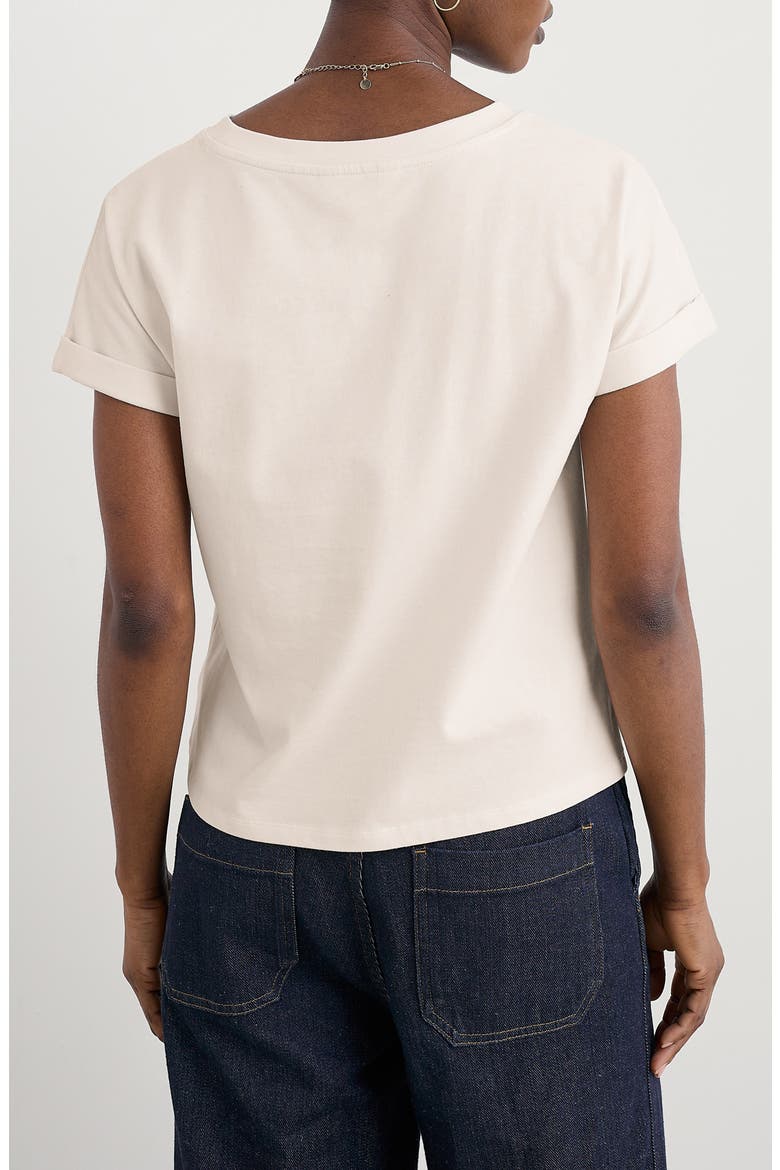 Porthzennor Organic Cotton T-Shirt, Alternate, color, CHALK
