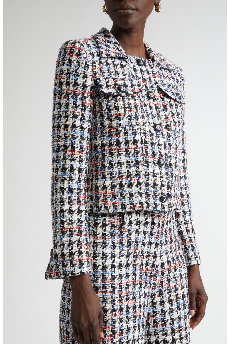 Americana Houndstooth Eyelash Tweed Jacket, Alternate, color, AMERICANA MULTI