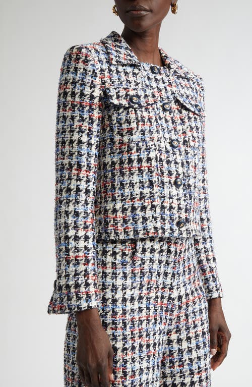 St John Americana Houndstooth Jacket In Americana Multi