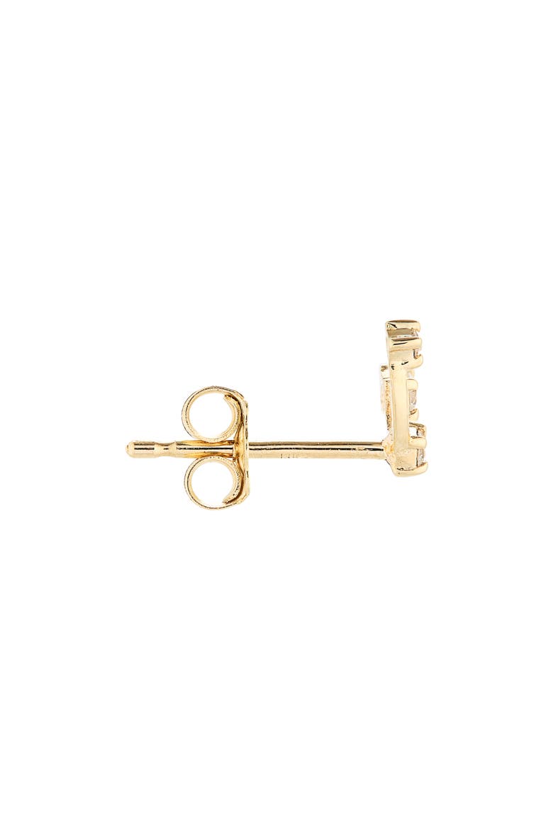 14K Gold Diamond Curved Stud Earrings, Alternate, color, 14K YELLOW GOLD