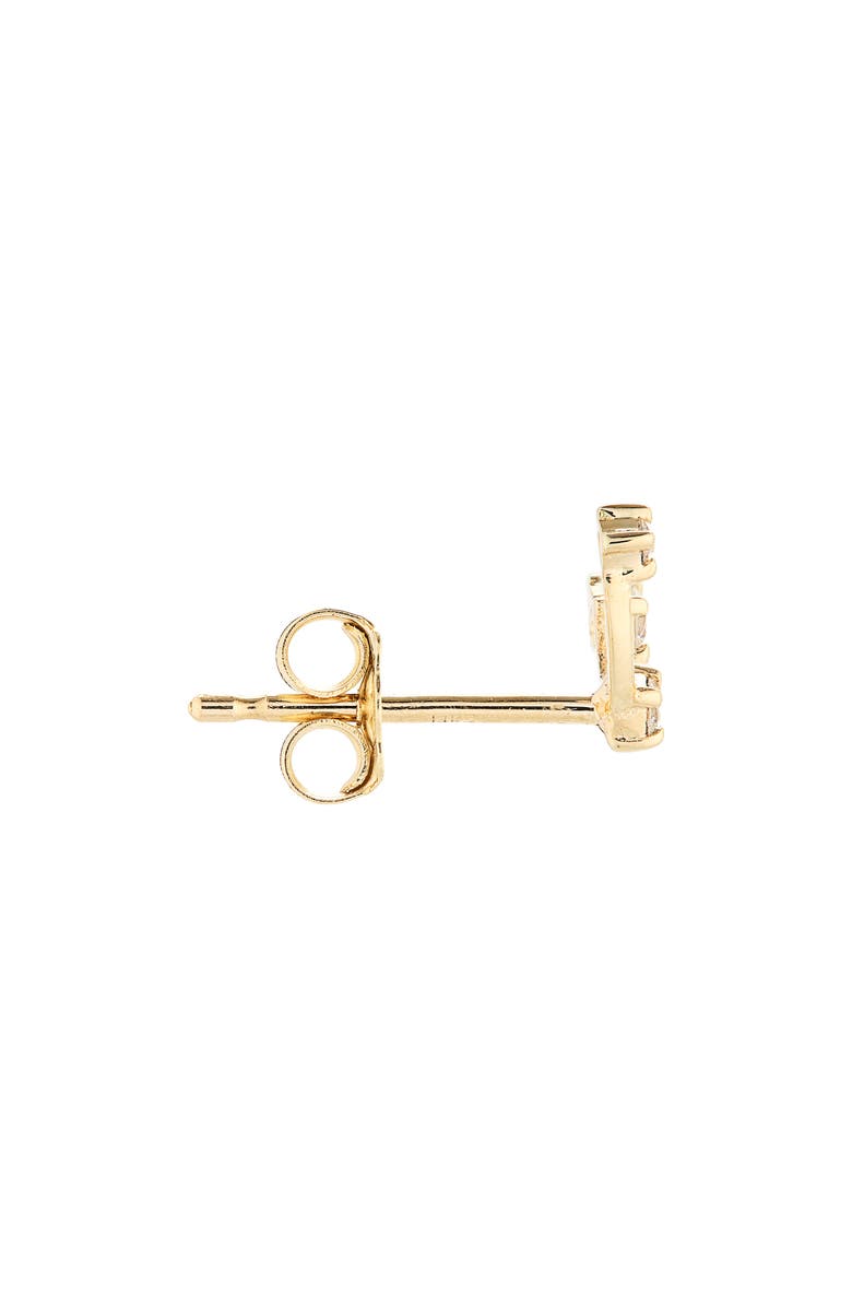 Zoë Chicco 14K Gold Diamond Curved Stud Earrings, Alternate, color, 14K Yellow Gold