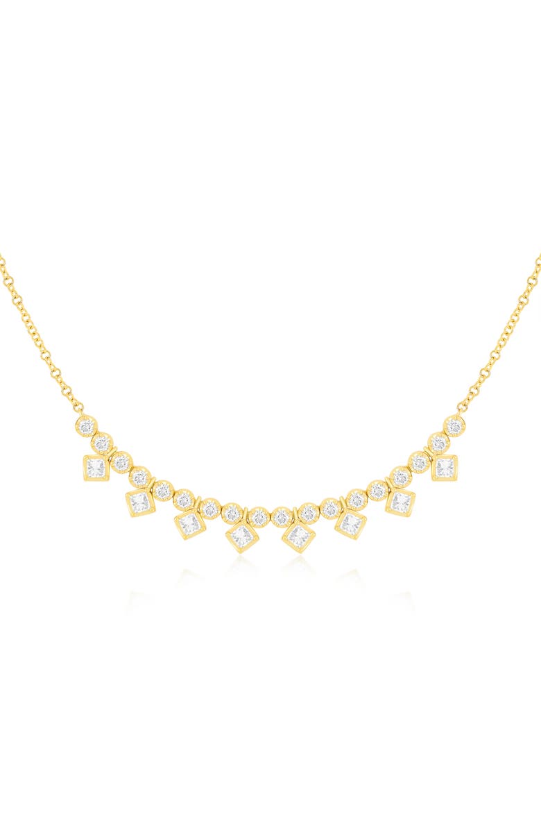 EF Collection Kate Diamond Frontal Necklace, Alternate, color, Gold