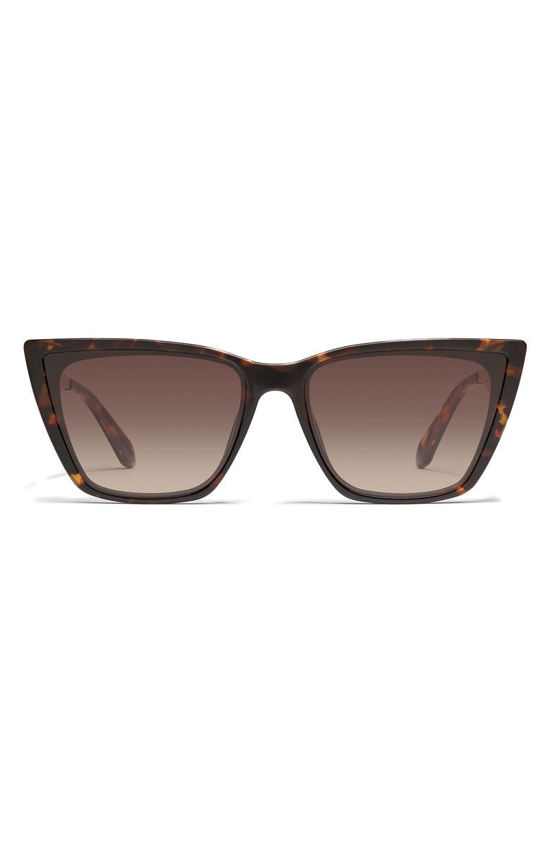 QUAY Call the Shots Remixed 43mm Gradient Cat Eye Sunglasses, Main, color, Neutral Tortoise / Brown