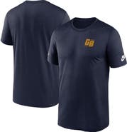 Nike Men's Nike Navy Green Bay Packers The 1923 Classic Sideline Logo Dri-FIT Legend T-Shirt