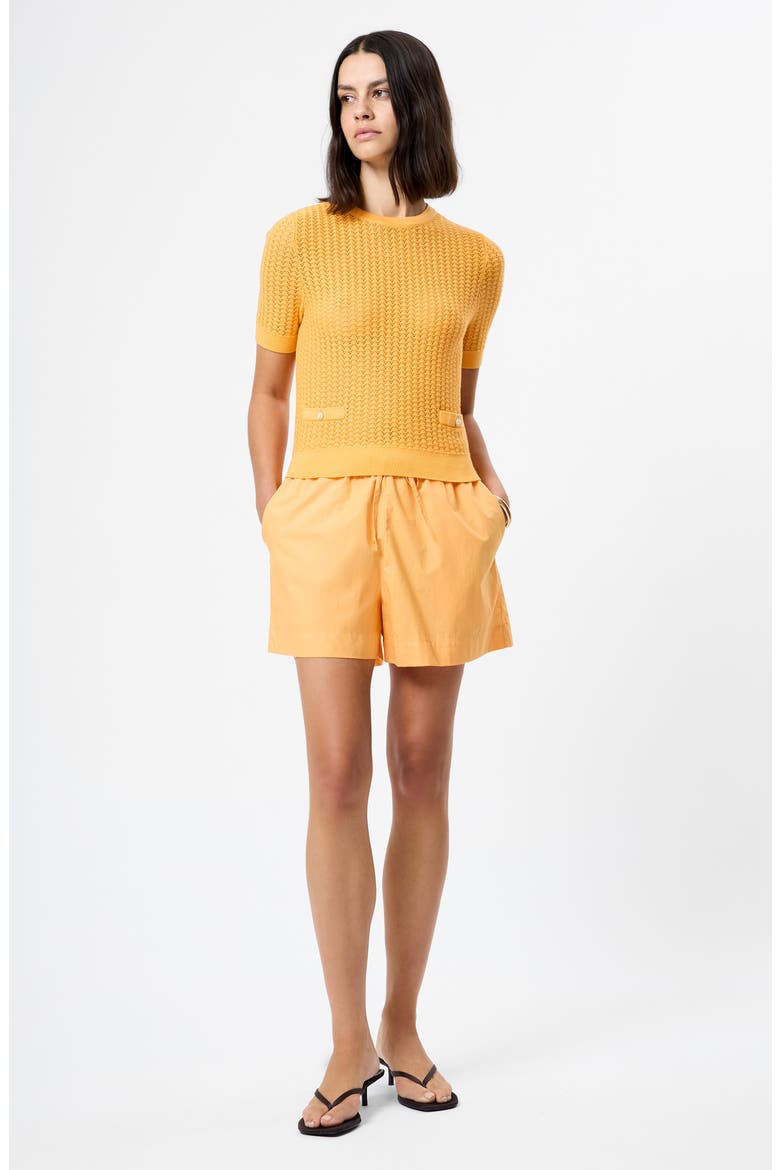 Mozart Micro Scallop Stitch Top, Alternate, color, CLEMENTINE
