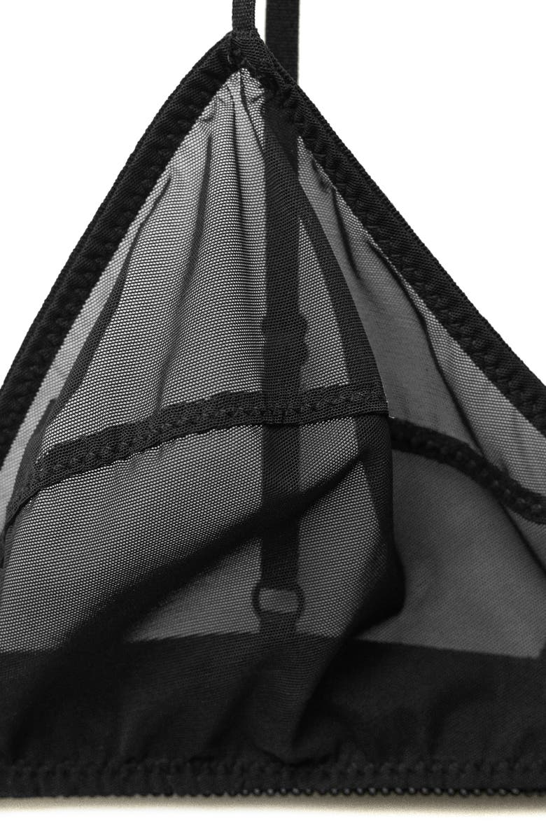 MANGO Semisheer Wireless Triangle Bra, Alternate, color, 