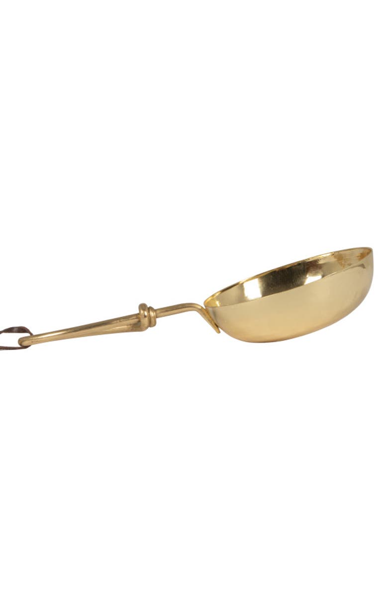 Storied Home Set of 4 Hammered Stainless Steel Scoops, Gold Finish, Alternate, color, Brass