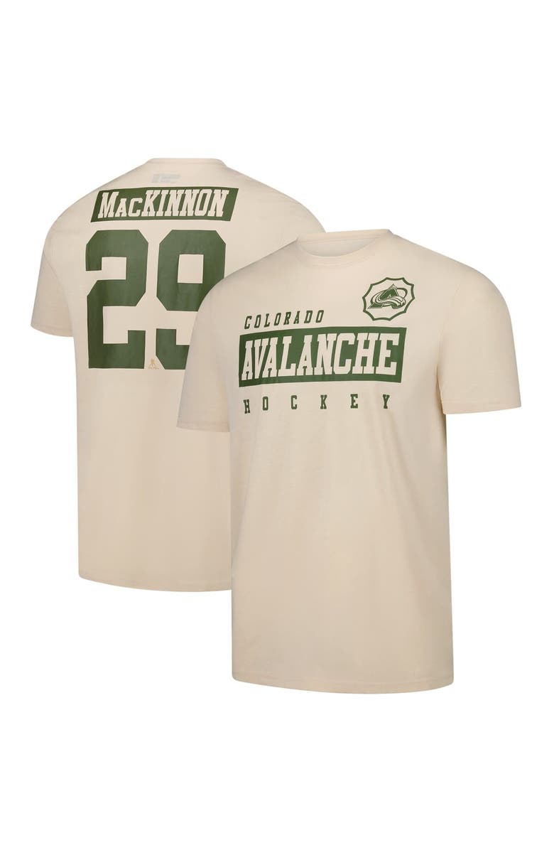 LEVELWEAR Men's Levelwear Nathan MacKinnon Khaki Colorado Avalanche 2024 NHL Military Appreciation Richmond Delta Player Name & Number T-Shirt, Alternate, color, Khaki