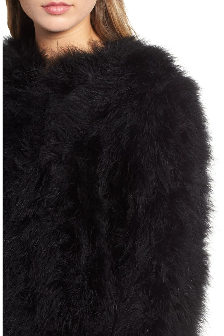 Feather Topper Jacket, Alternate, color, BLACK