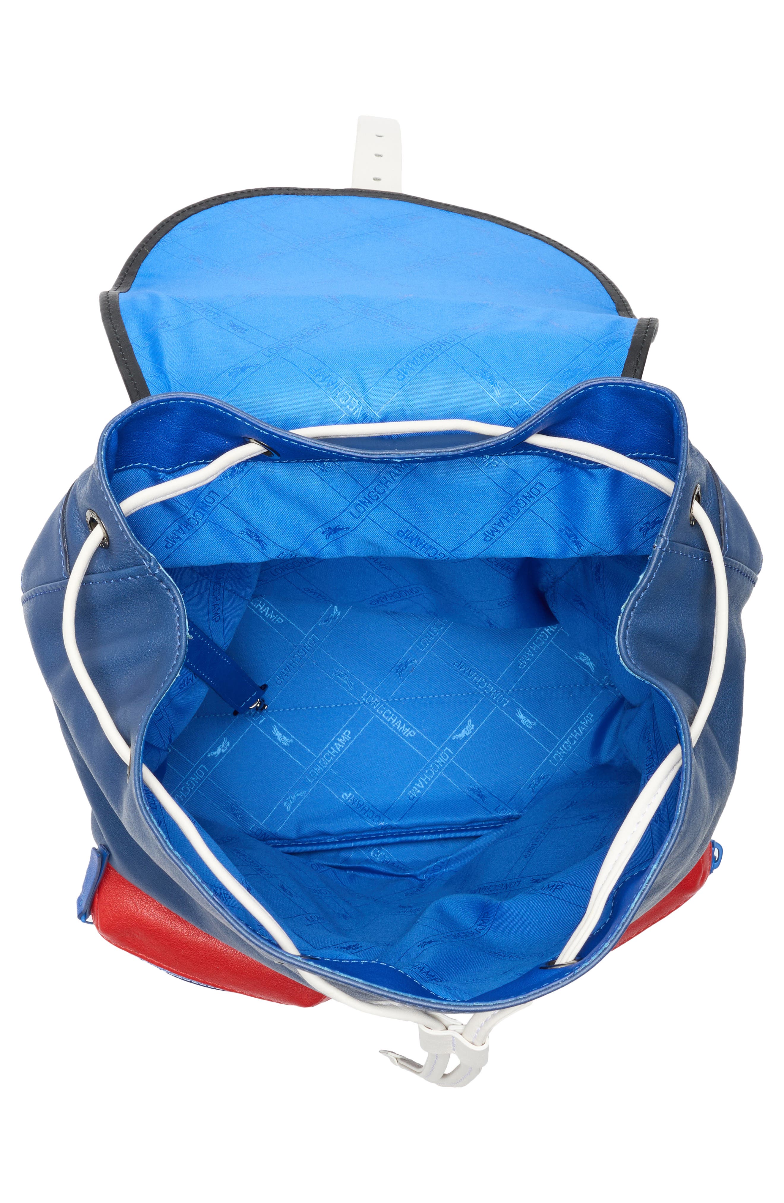 Longchamp LC3D Colorblock Medium Leather Backpack, Alternate, color, Blue