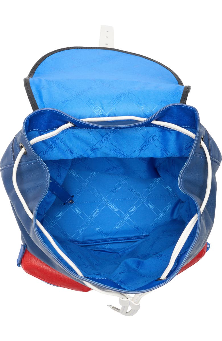 Longchamp LC3D Colorblock Medium Leather Backpack, Alternate, color, Blue