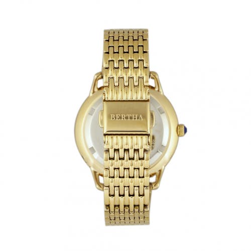 Bertha Quartz Abby Collection Gold And Red Stainless Steel Watch 33mm In Gold/red