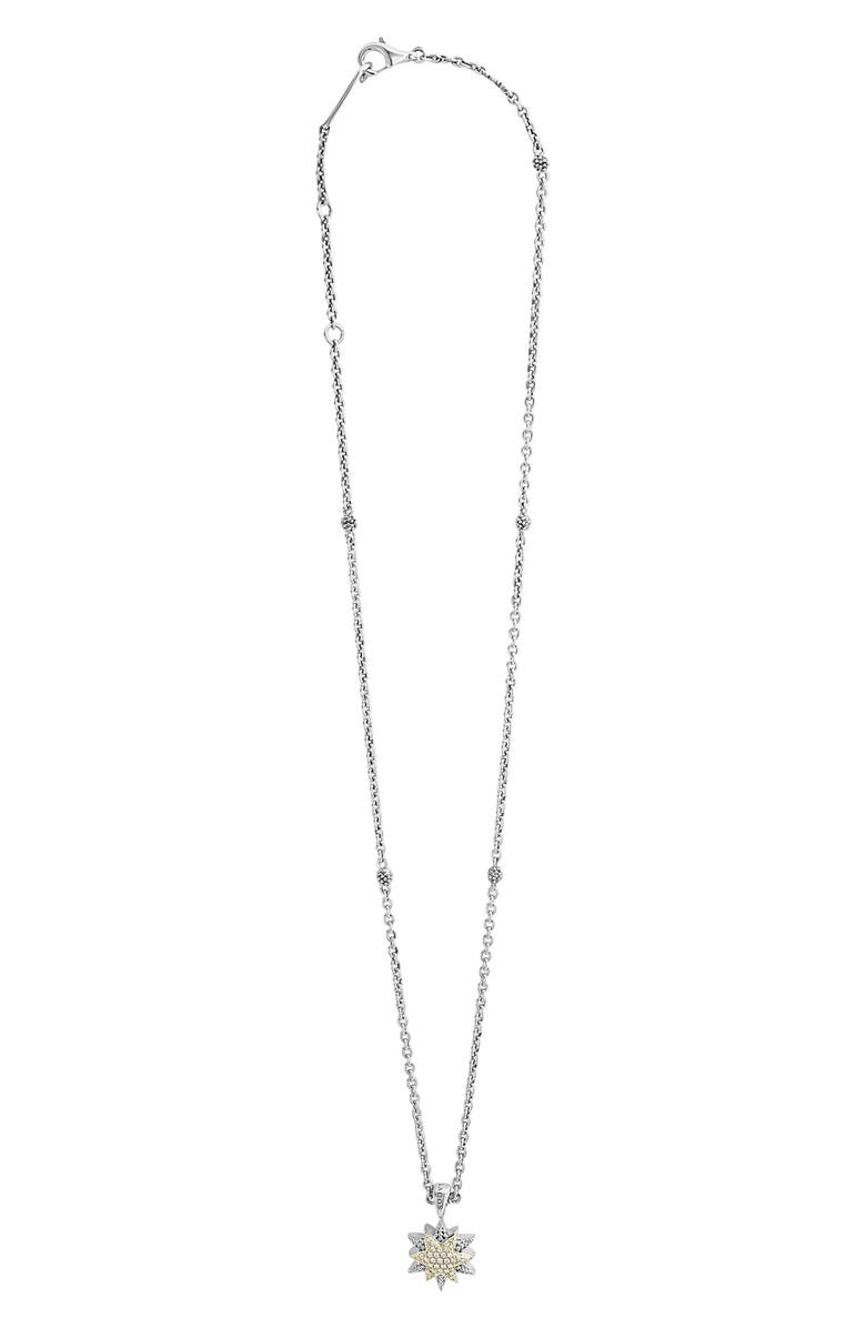 LAGOS North Star Small Diamond Pendant Necklace, Main, color, 