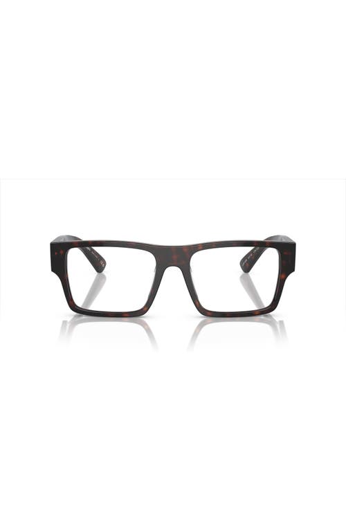 Prada 54mm Rectangle Optical Glasses In Black