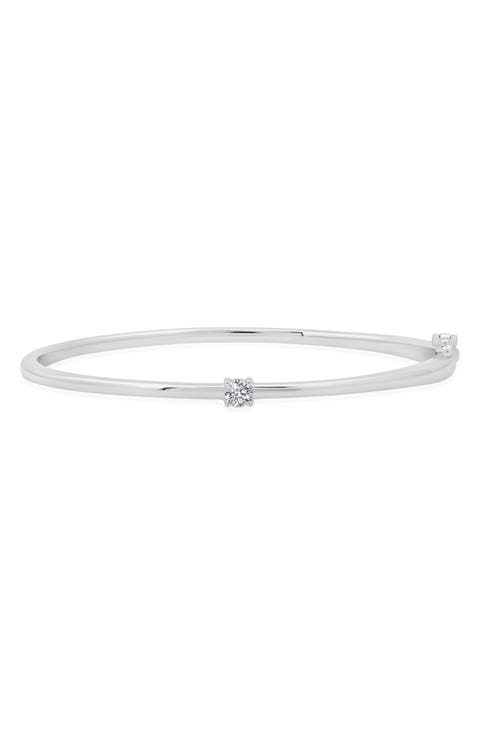 Brilliant Cubic Zirconia Bangle Bracelet