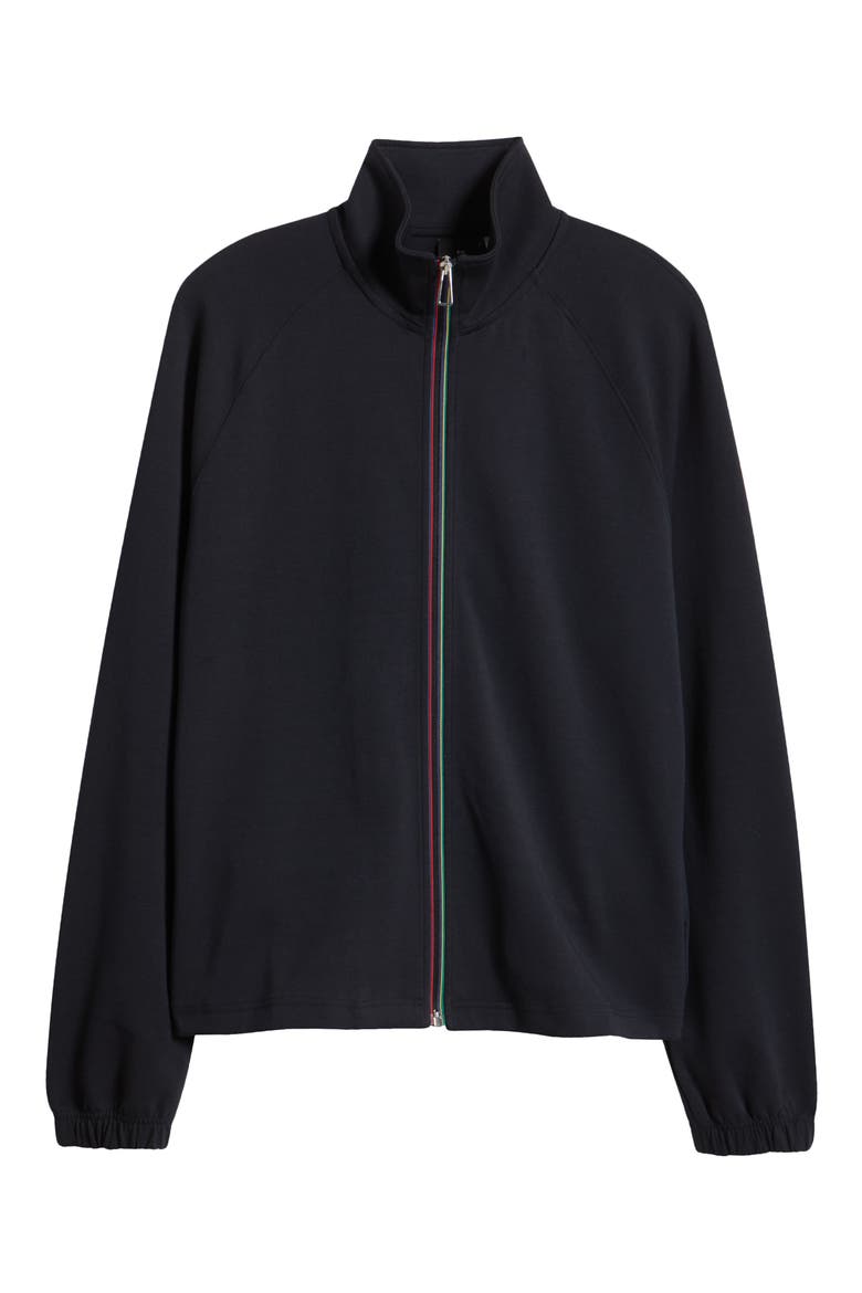 Zip Front Mock Neck Sweatshirt, Alternate, color, VERY DARK NAVY