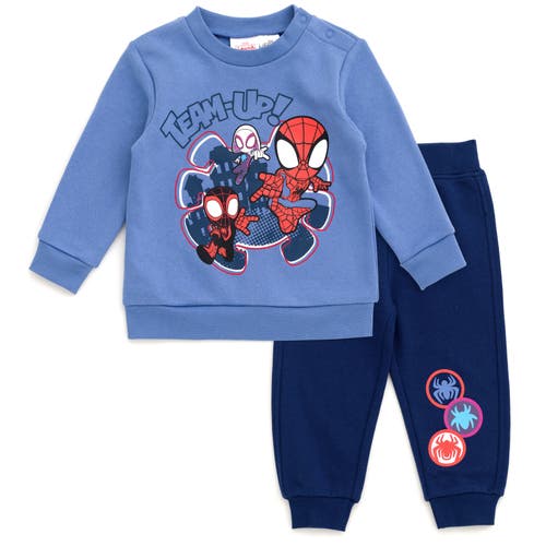 Marvel Spider-man Fleece Sweatshirt & Pants Set In Blue