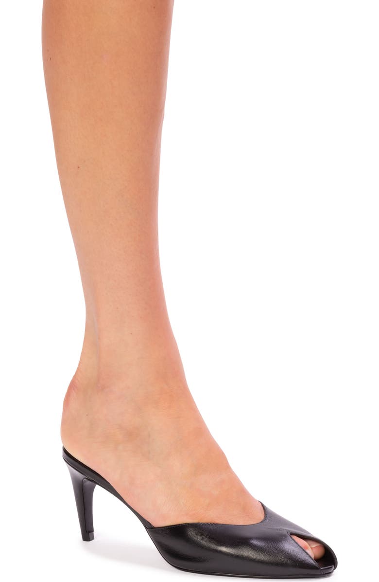 BLACK SUEDE STUDIO Dovie 70 Leather Mule, Alternate, color, Black Leather