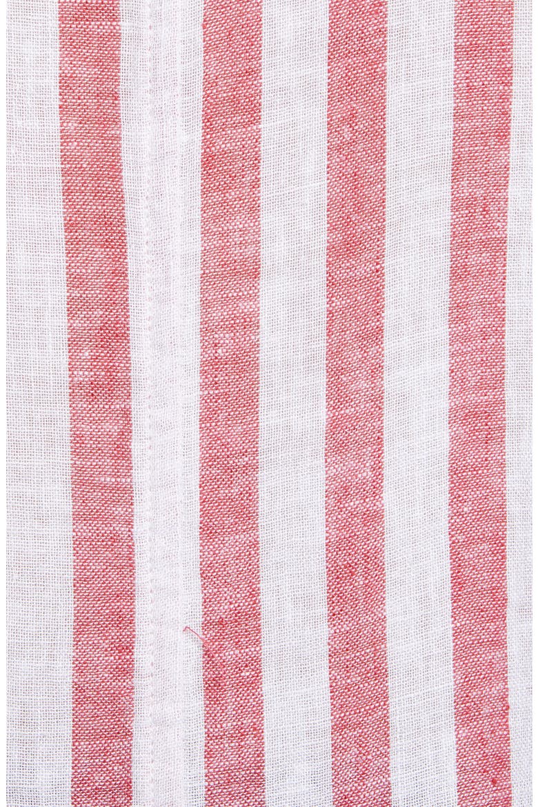 Thea Tie Hem Shirt, Alternate, color, CARMINE STRIPE
