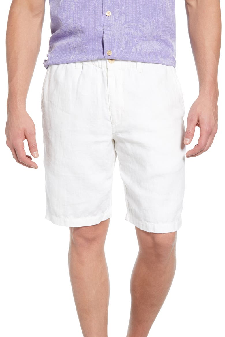 Linen The Good Life Linen Shorts, Main, color, WHITE