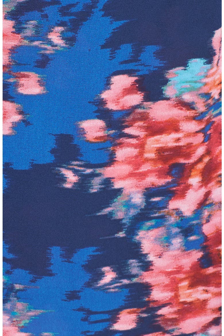 Faux Wrap Dress, Alternate, color, NAVY/ FUCHSIA FLORAL