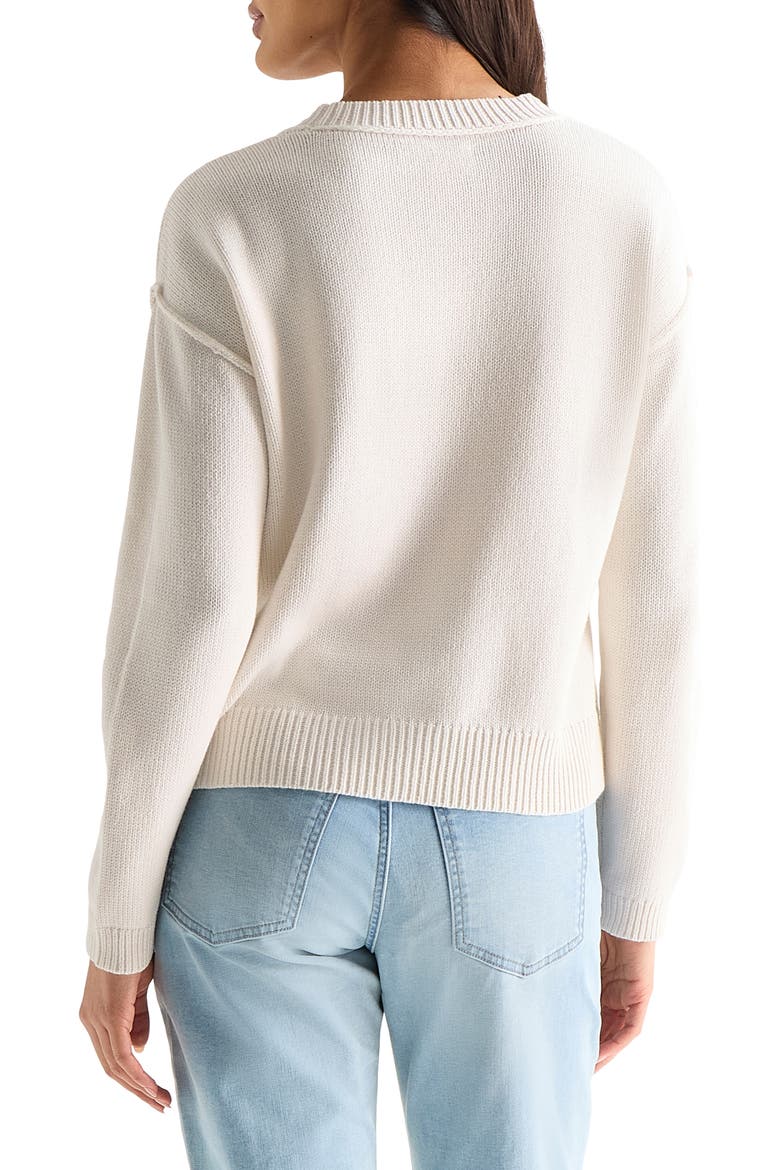 Lobster Intarsia Crewneck Sweater, Alternate, color, GARDENIA
