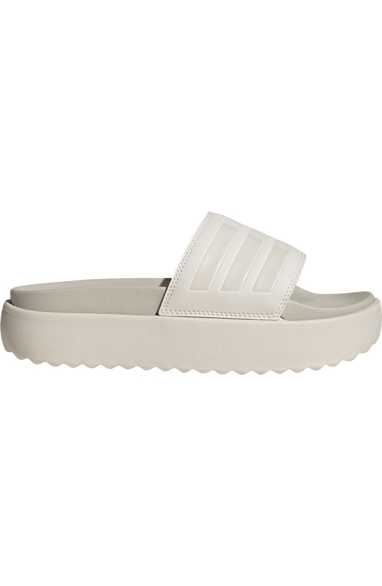 adidas Adilette Platform Slide Sandal, Alternate, color, Chalk White/ White/ Grey