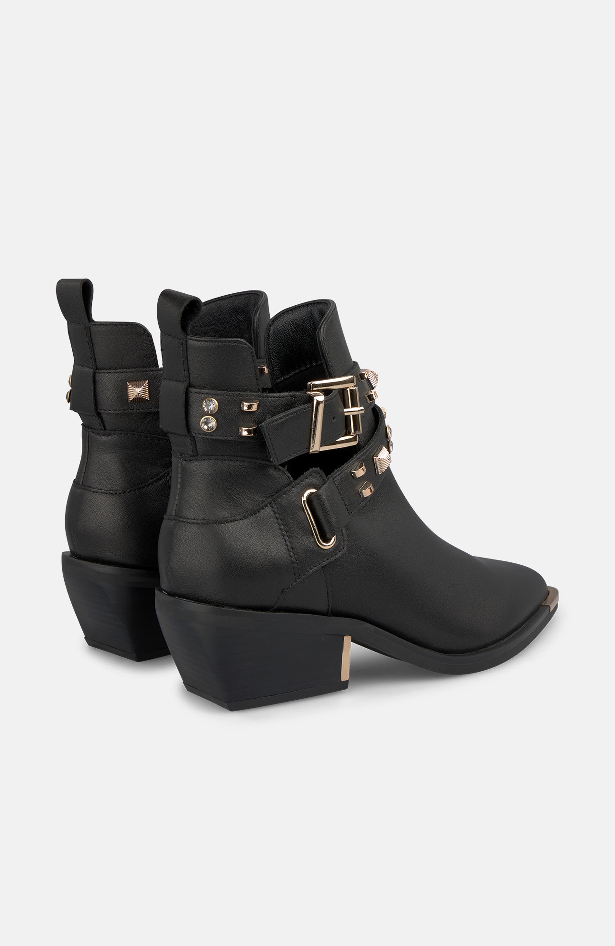 Flat Ankle Boot Slits, Alternate, color, Black
